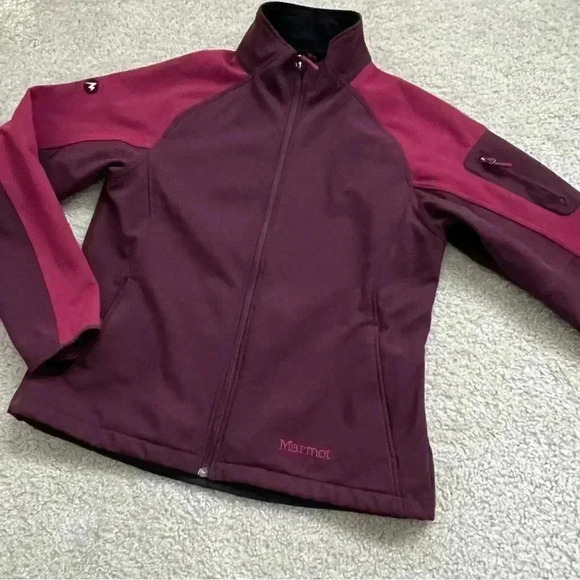 Marmot Alsek 2 Tone Mock Neck Full Zip Outdoor Jacket Soft Shell Women Size XL, - Picture 8 of 15